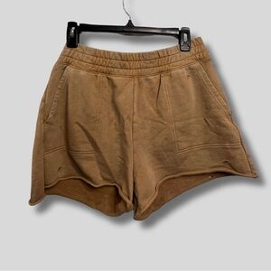 Offline By Aerie Distressed Sweat Shorts Light Brown